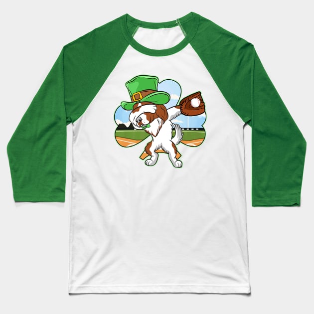 Dabbing Leprechaun Irish Setter Baseball St Patricks Baseball T-Shirt by Macy XenomorphQueen